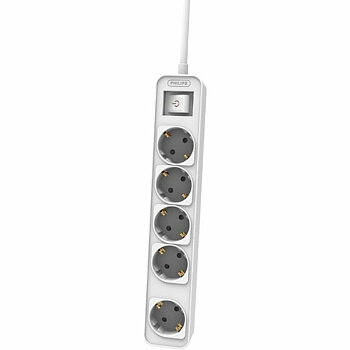 Förgreningslist 5 Tomas med Brytare Philips CHP2154W/10