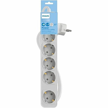 Förgreningslist 5 Tomas med Brytare Philips CHP2154W/10