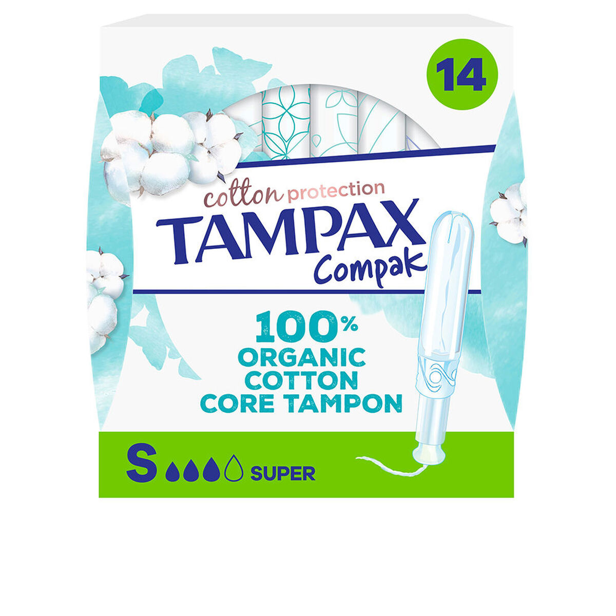 Duschtvål Tampax TAMPAX ALGODÓN (14 antal)