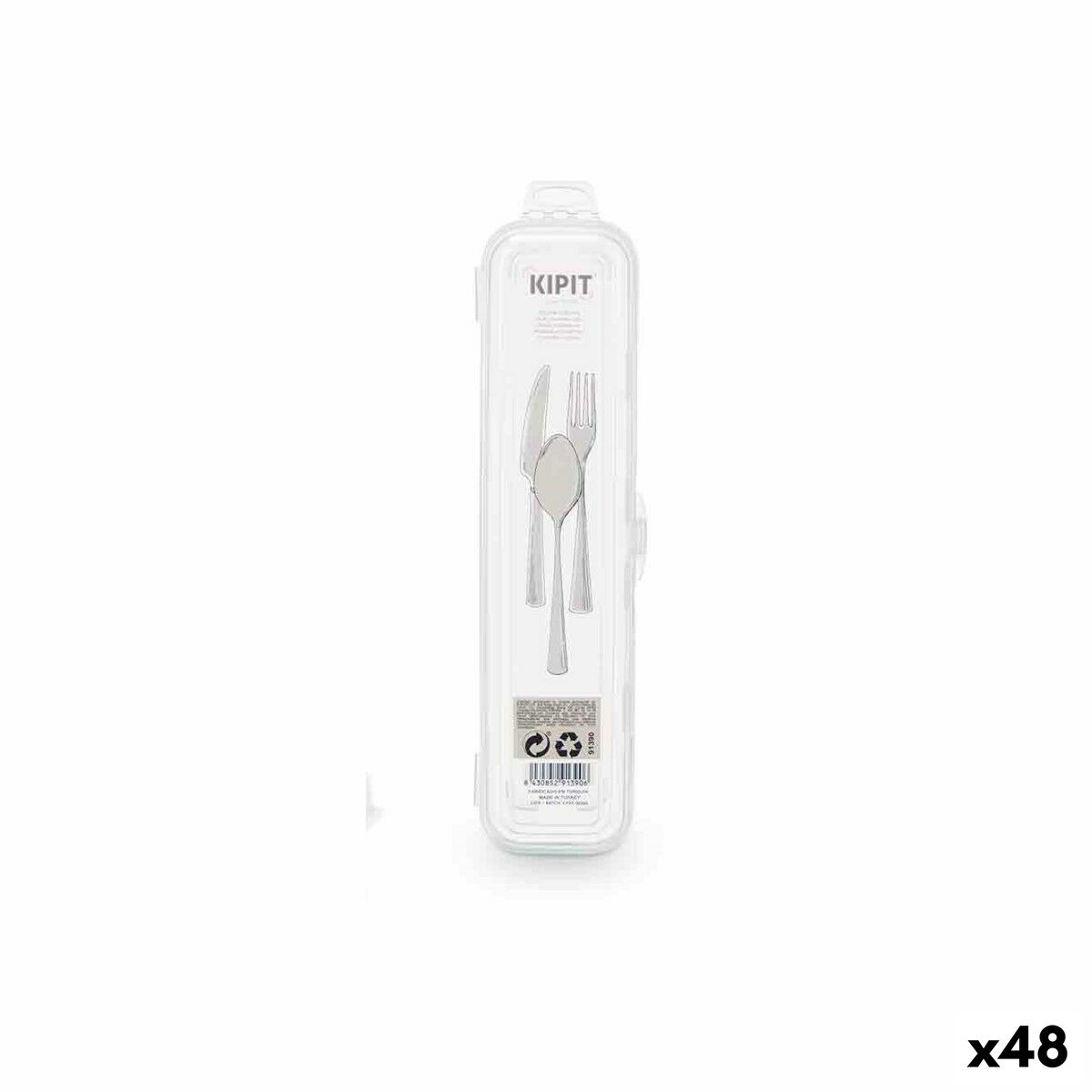 Fall Kipit Transparent Bestick Resa (48 antal)