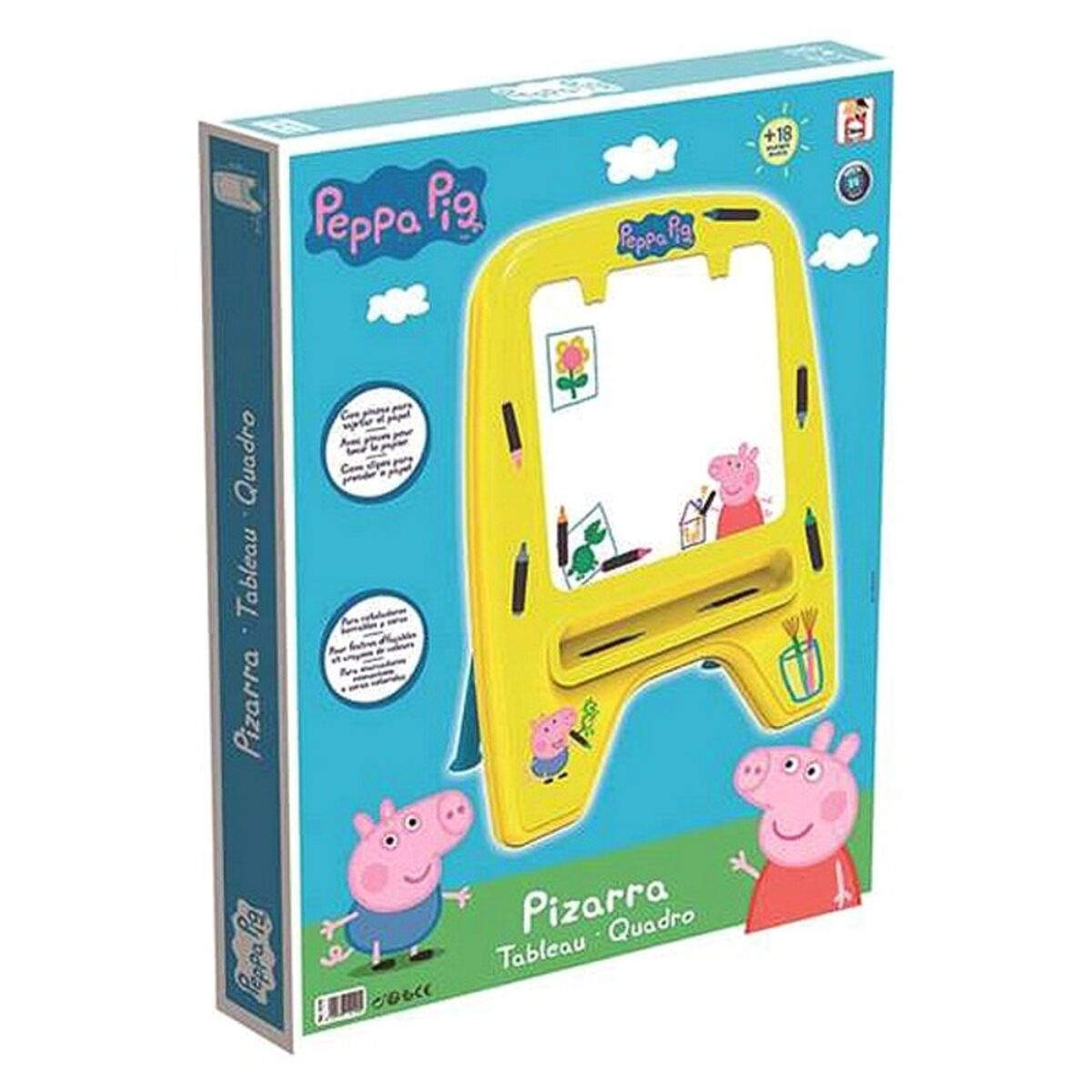 Magisk Svart Tavla Peppa Pig 52199 Gul 59 x 33 x 75 cm (59 x 33 x 75 cm)