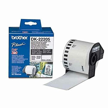 Kontinuerligt Papper till Skrivare Brother DK22205 Vit Svart (1 antal)