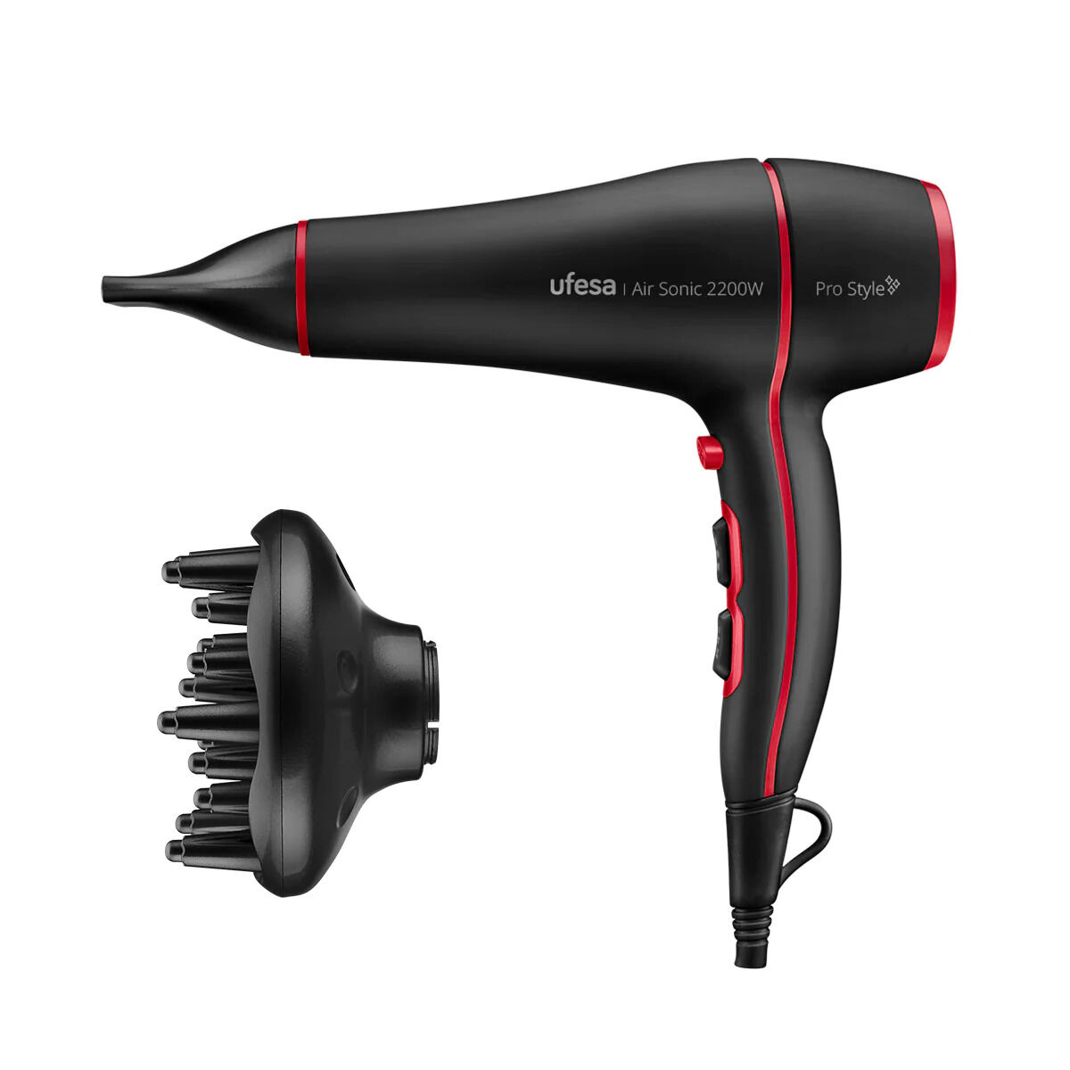 Hårtork UFESA AIR SONIC AC 2200W Svart 2200 W
