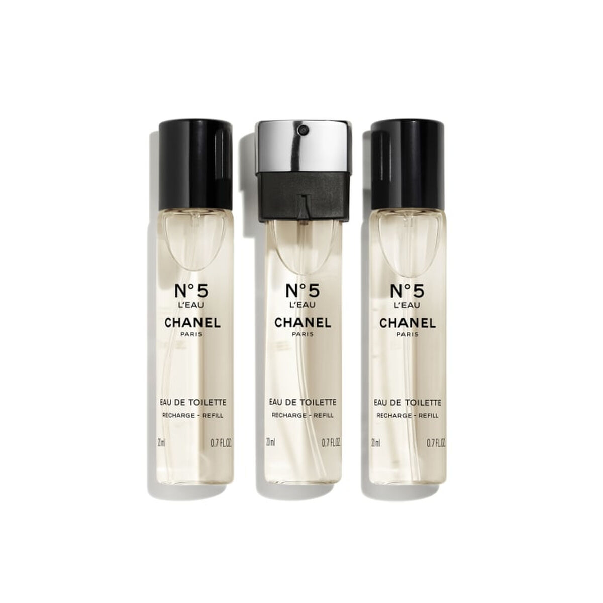 Parfymset Damer Chanel N°5 L'Eau 3 x 20 ml Laddningsbar 3 Delar