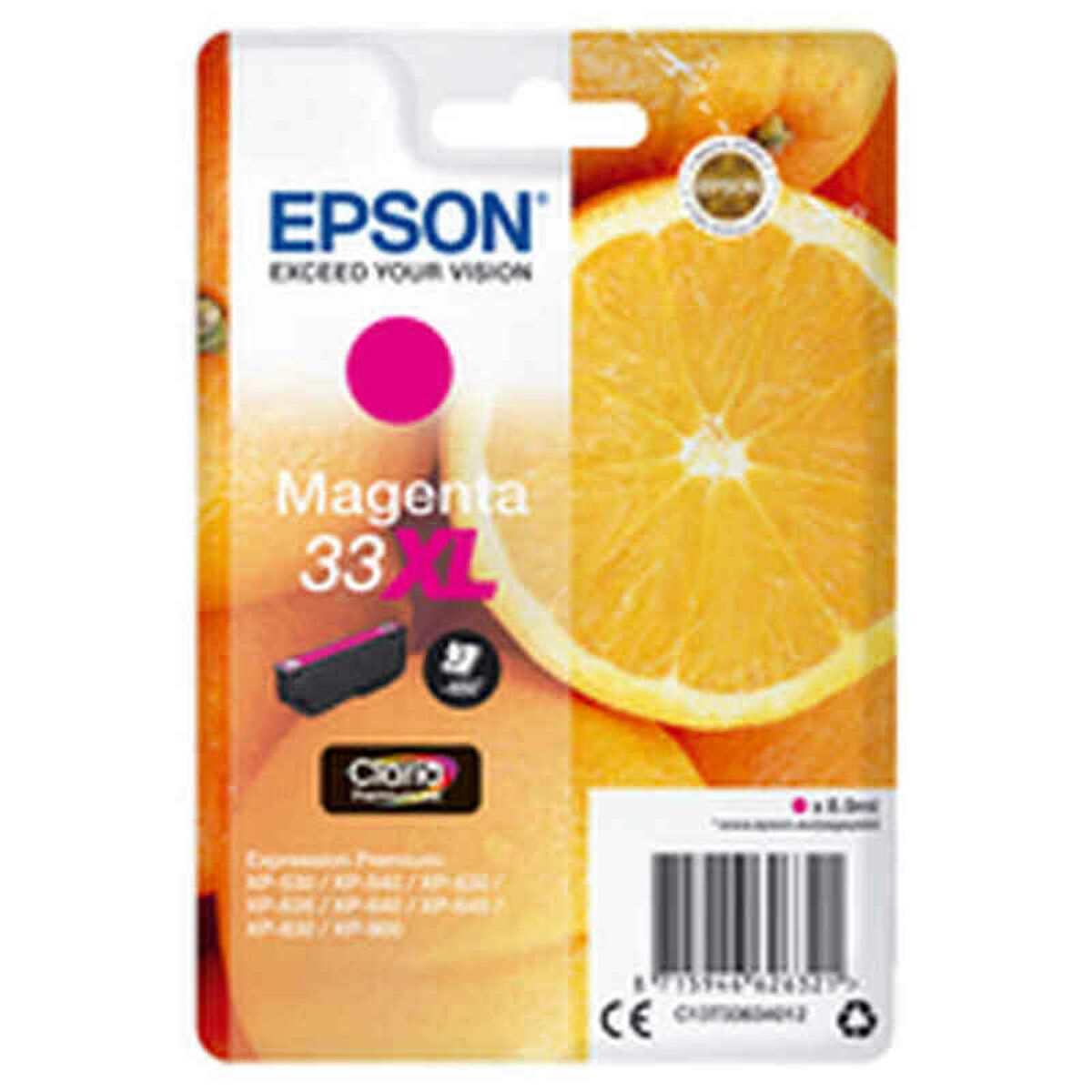 Original Bläckpatron Epson C13T33634012 Magenta Röd