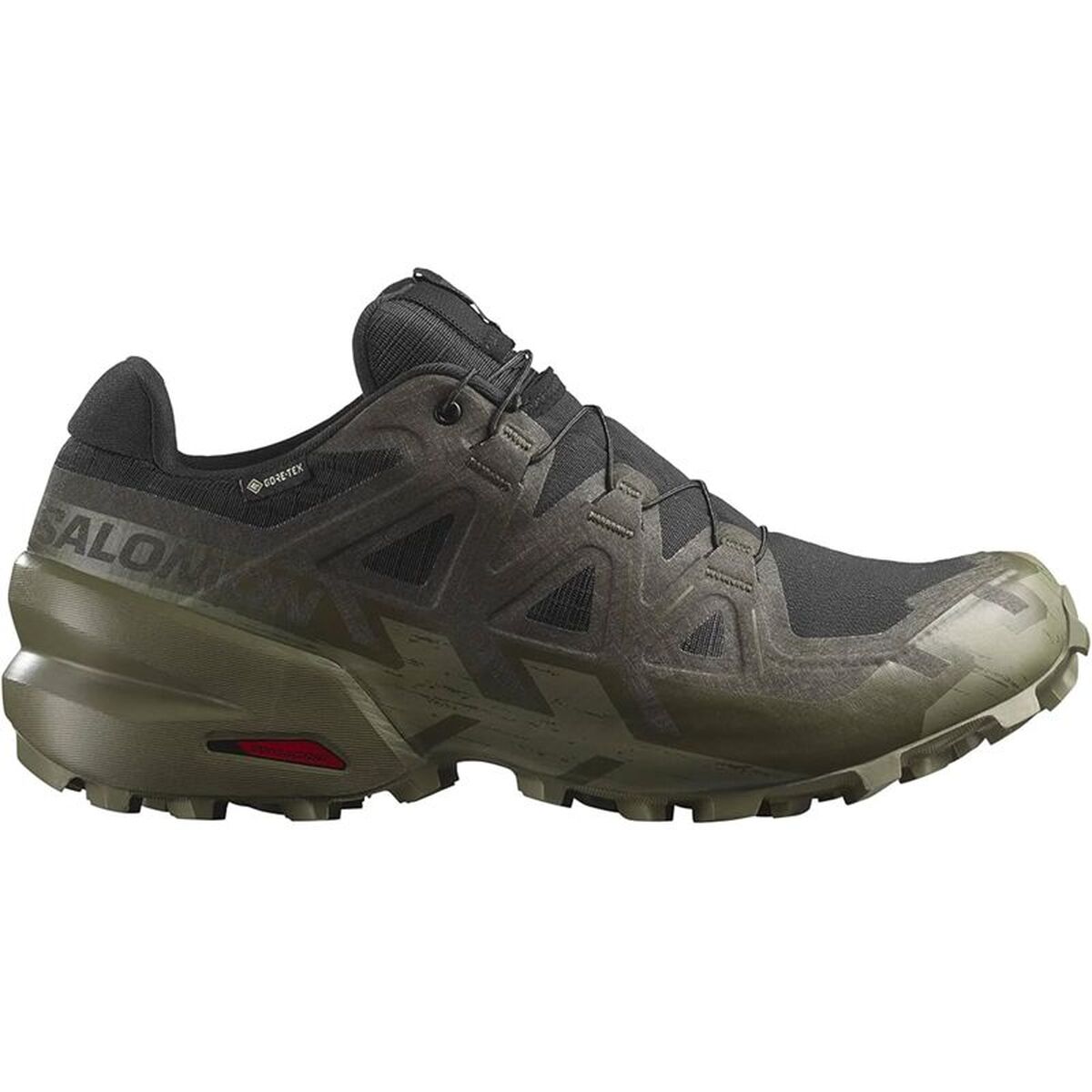 Herr trail löparskor (bergslöpning) Salomon Speedcross 6 Gtx Oliv