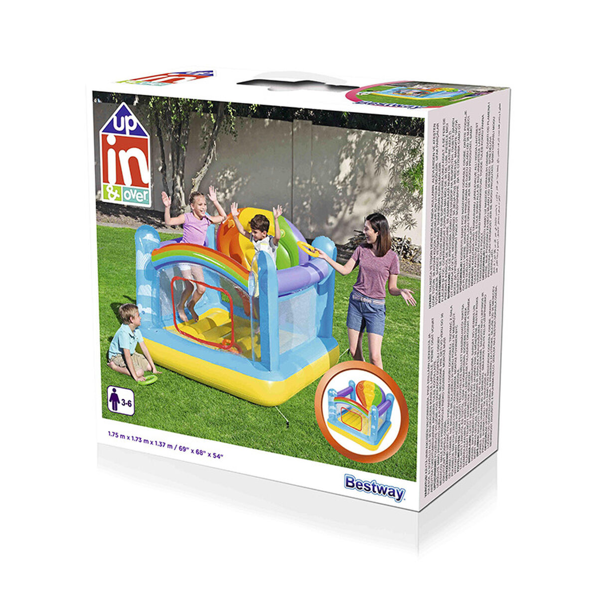 Bestway Hoppborg Inflatable Spellek Ringar 175x173x137 cm +3 År Trädgård 52269 - 2