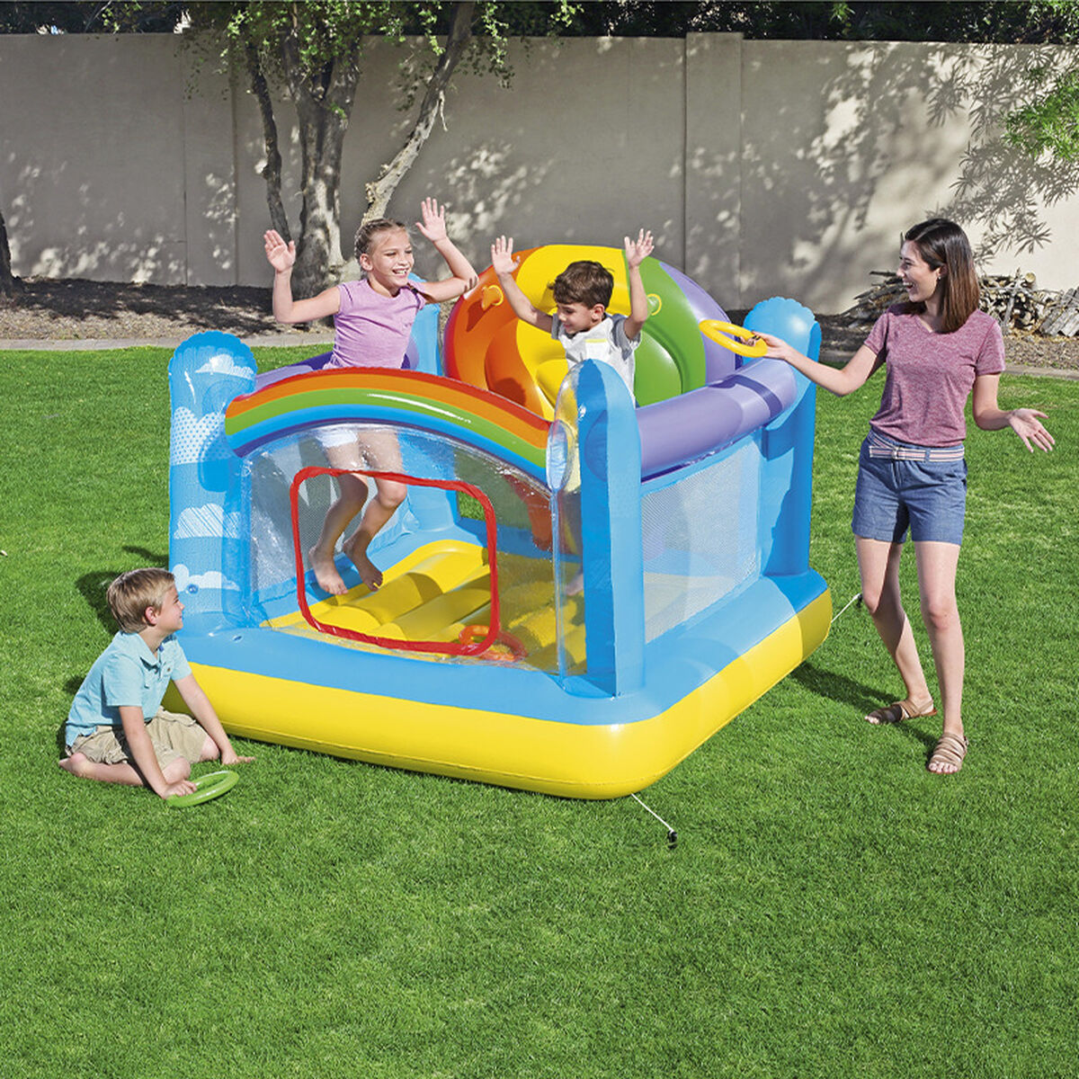 Bestway Hoppborg Inflatable Spellek Ringar 175x173x137 cm +3 År Trädgård 52269 - 3