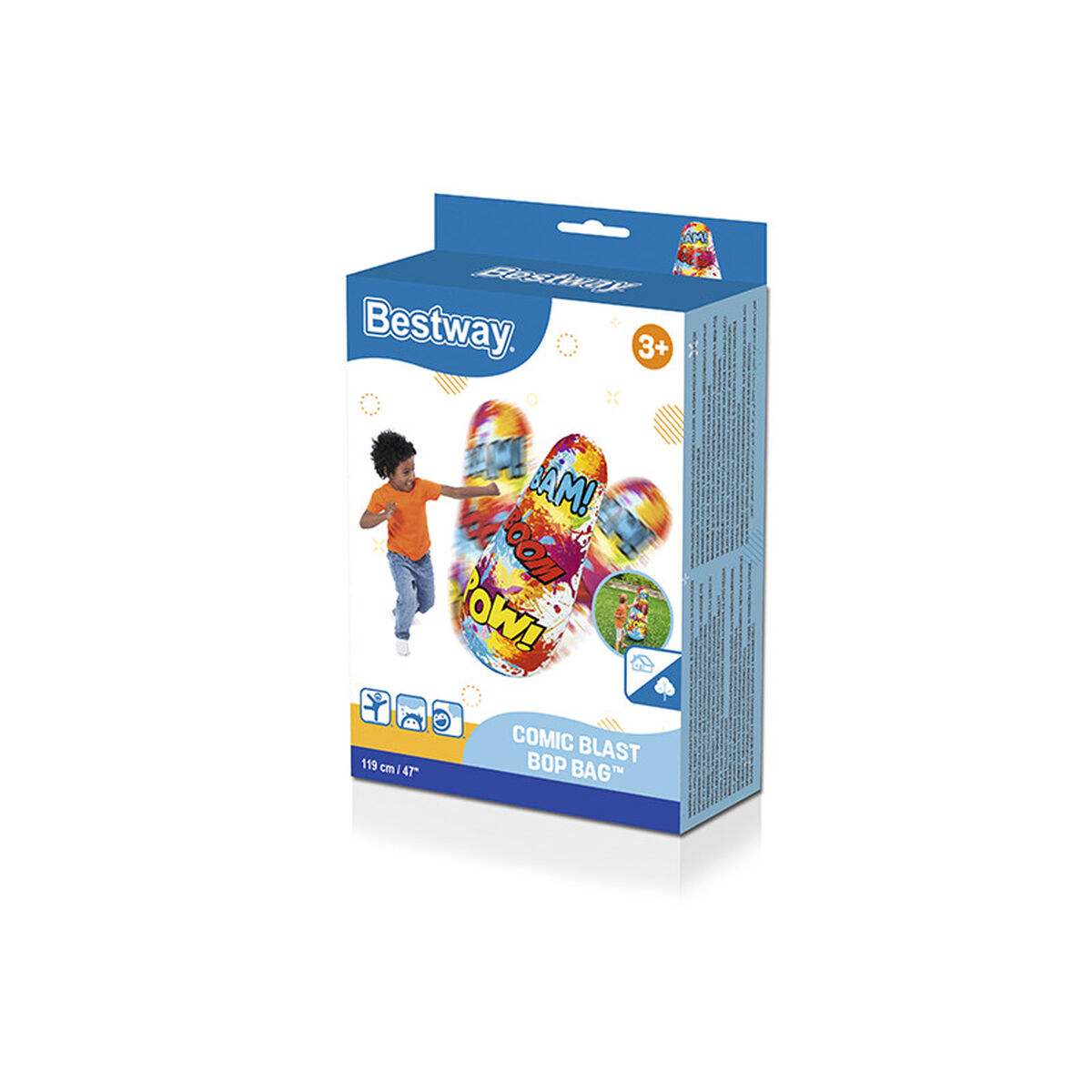 Bestway Inflatable Punching Comic 119 cm +3 År Inomhus och Trädgård 52630 - 2