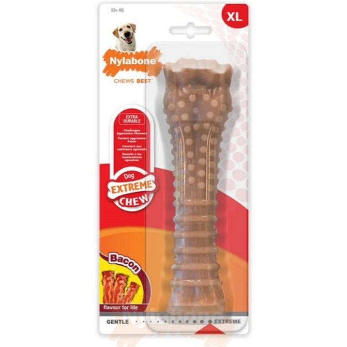 Tuggleksak för hundar Nylabone Dura Chew Bacon XL