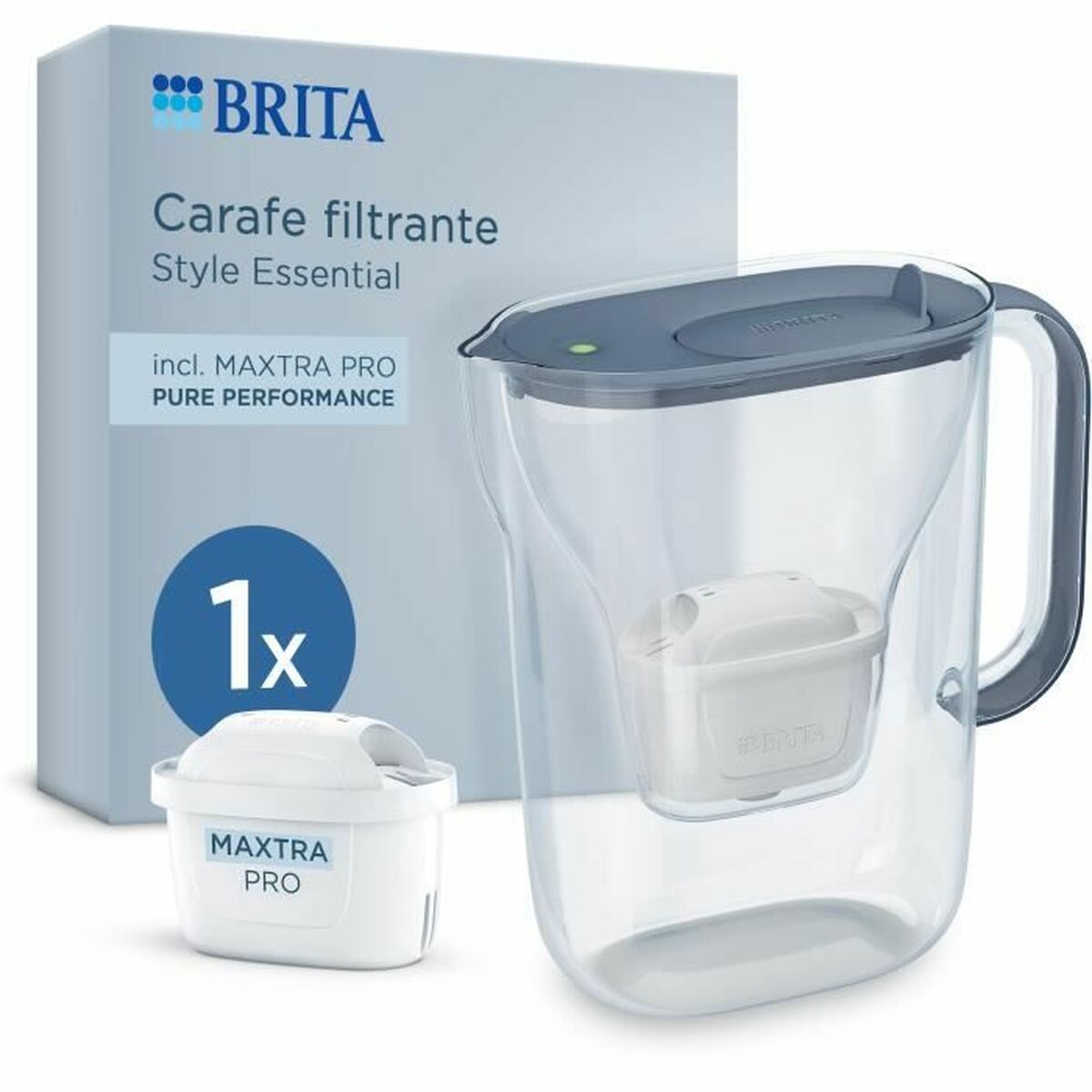 Filtreringskanna Brita Style Essential Grå Transparent 2,4 L
