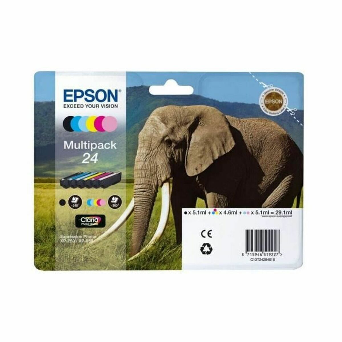 Original Bläckpatron Epson Multipack 24 Gul Svart Turkos Magenta
