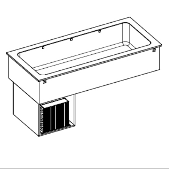 Tappa-i kylda statisk tank, 2x GN 1/1