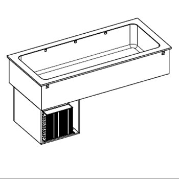 Tappa-i kylda statisk tank, 3x GN 1/1