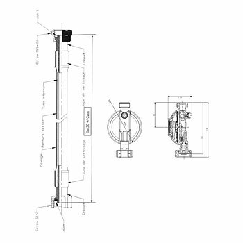 Butangasregulator Rousseau M20X150 Vit Gyllene