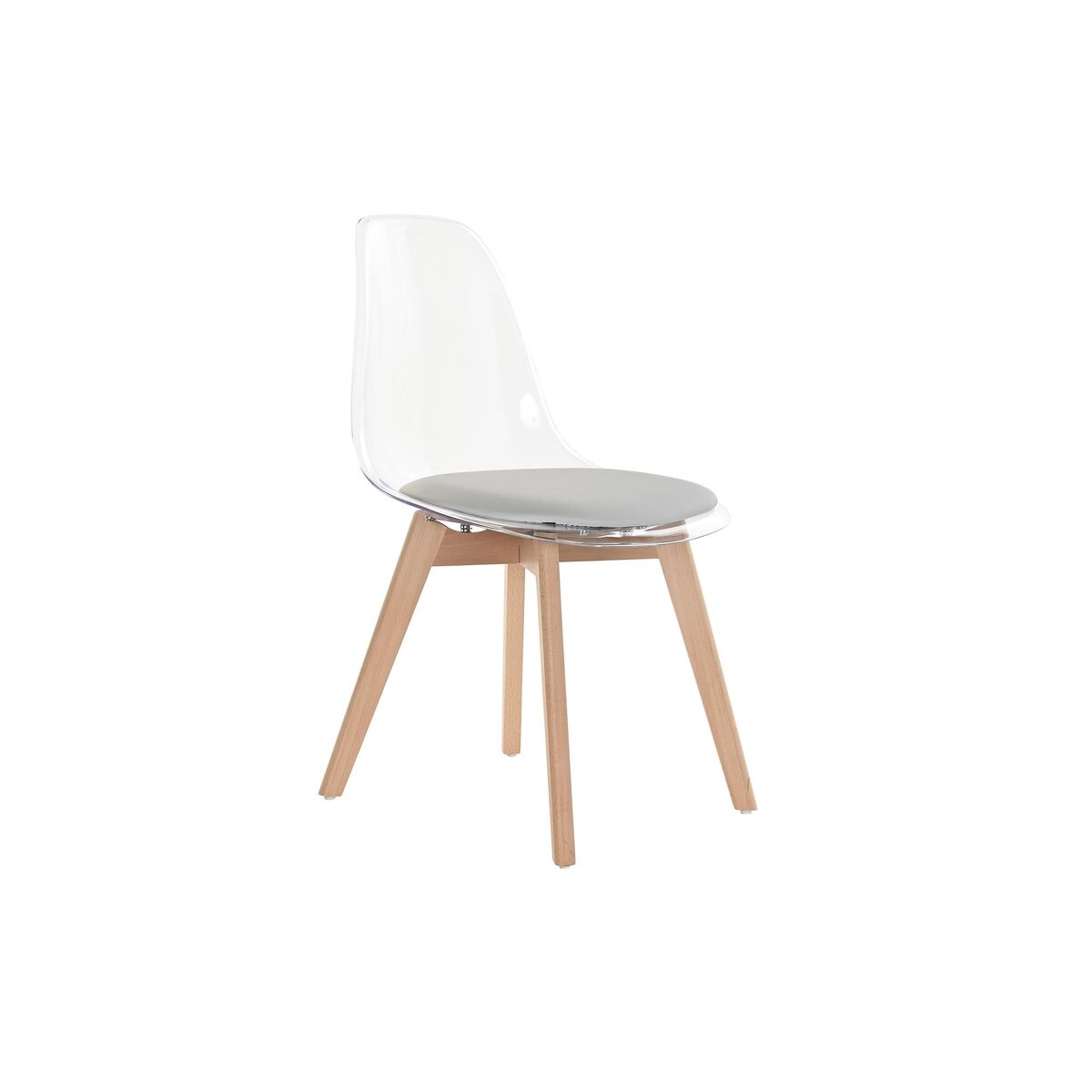 Matsalsstol DKD Home Decor Grå Trä Polykarbonater 54 x 47 x 81 cm