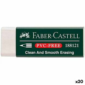 Suddgummi Faber-Castell Vit (20 antal)