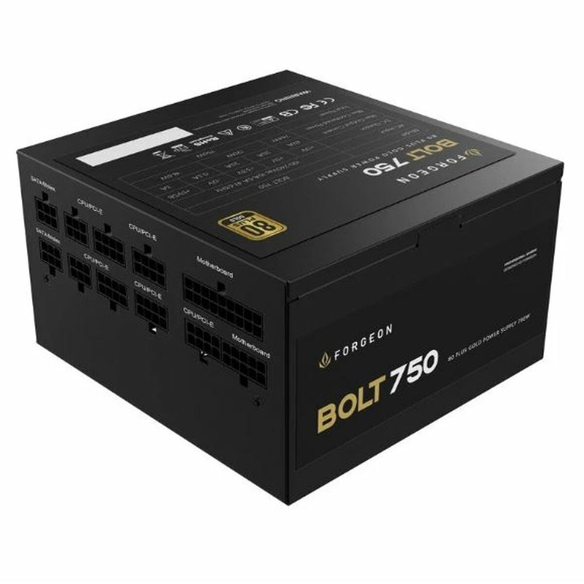 Strömtillförsel Forgeon Bolt 750 W 80 Plus Gold