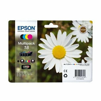 Original Bläckpatron Epson Multipack 18 4 colores Gul Svart Turkos Magenta