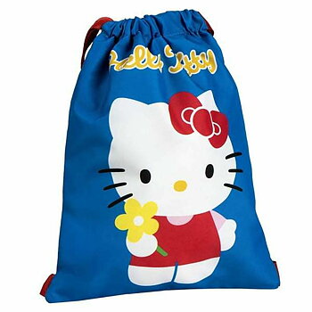 Skopåse med remmar Hello Kitty Blå 27 x 33 cm