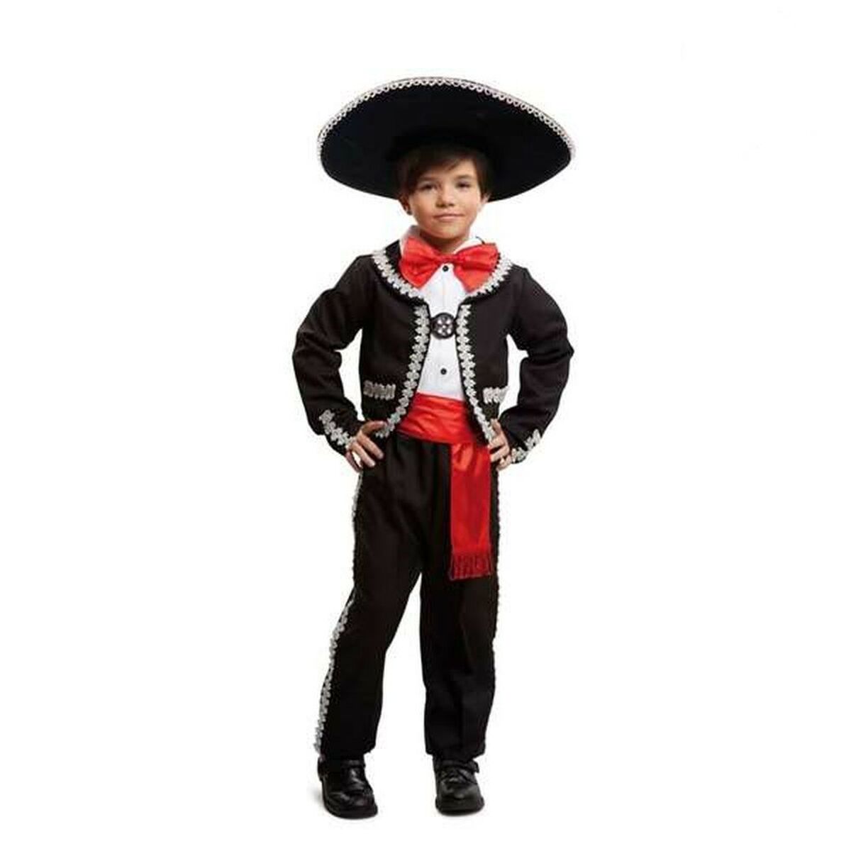 Maskeraddräkt för barn 203714 Mariachi 3-4 år Svart (4 Delar)