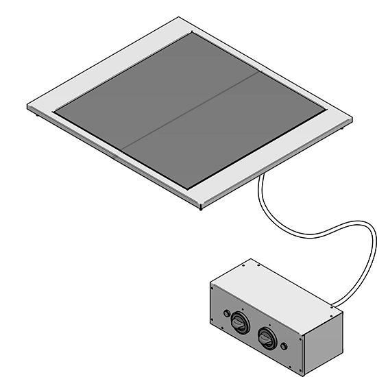 Infälld Elektrisk glaskeramikhäll, 4 plattor