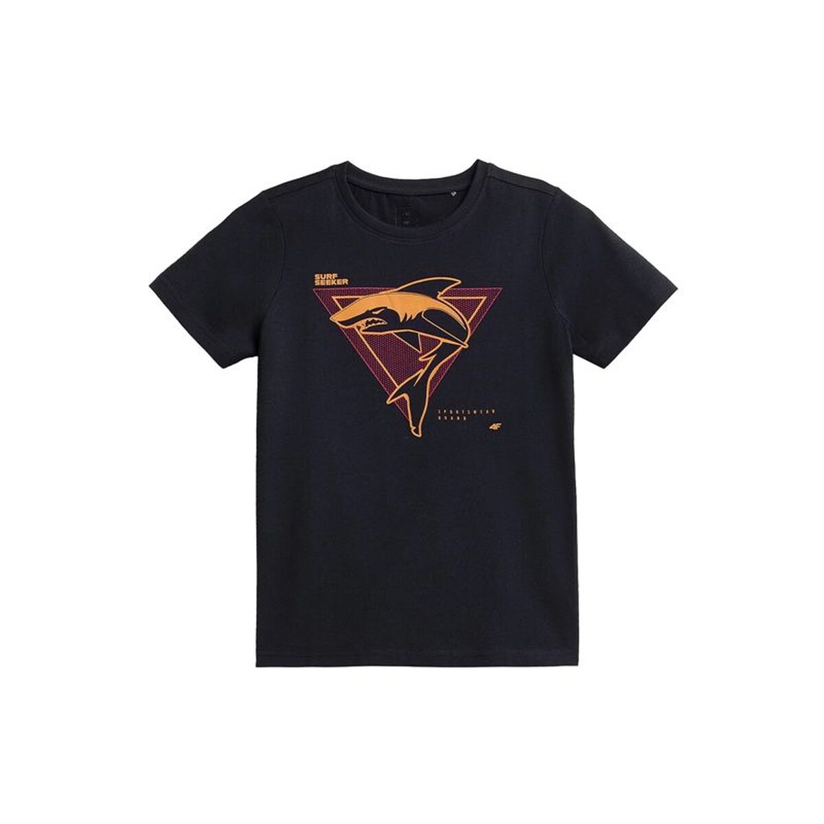 Barn T-shirt med kortärm 4F With Print Svart