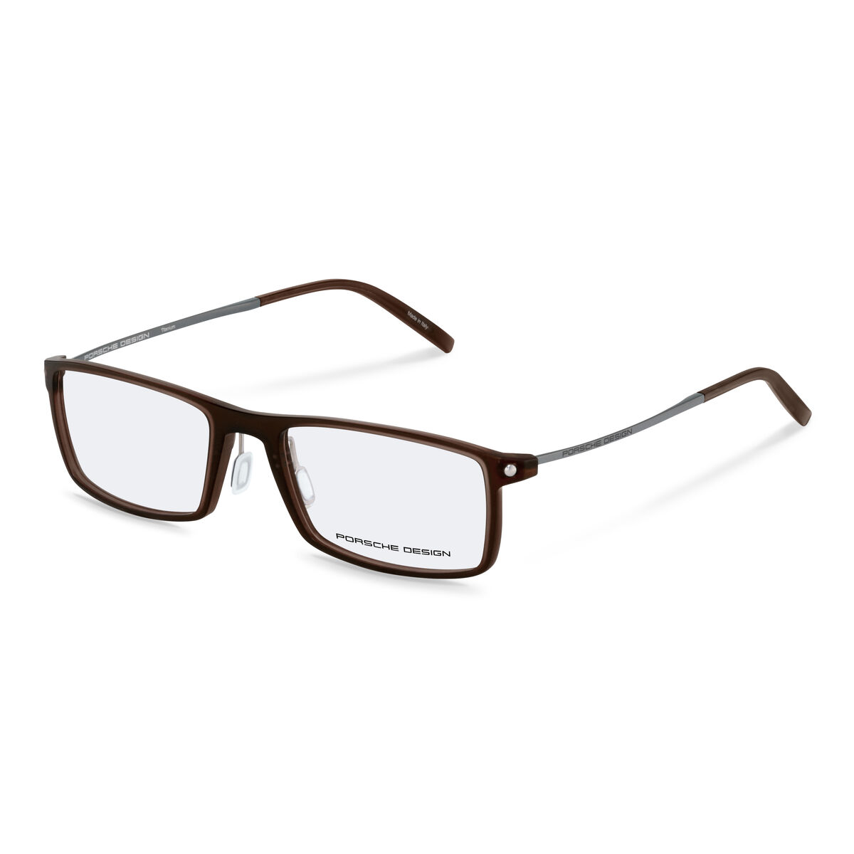 Glasögonbågar Porsche Design P8384D55 Brun Svart Ø 55 mm