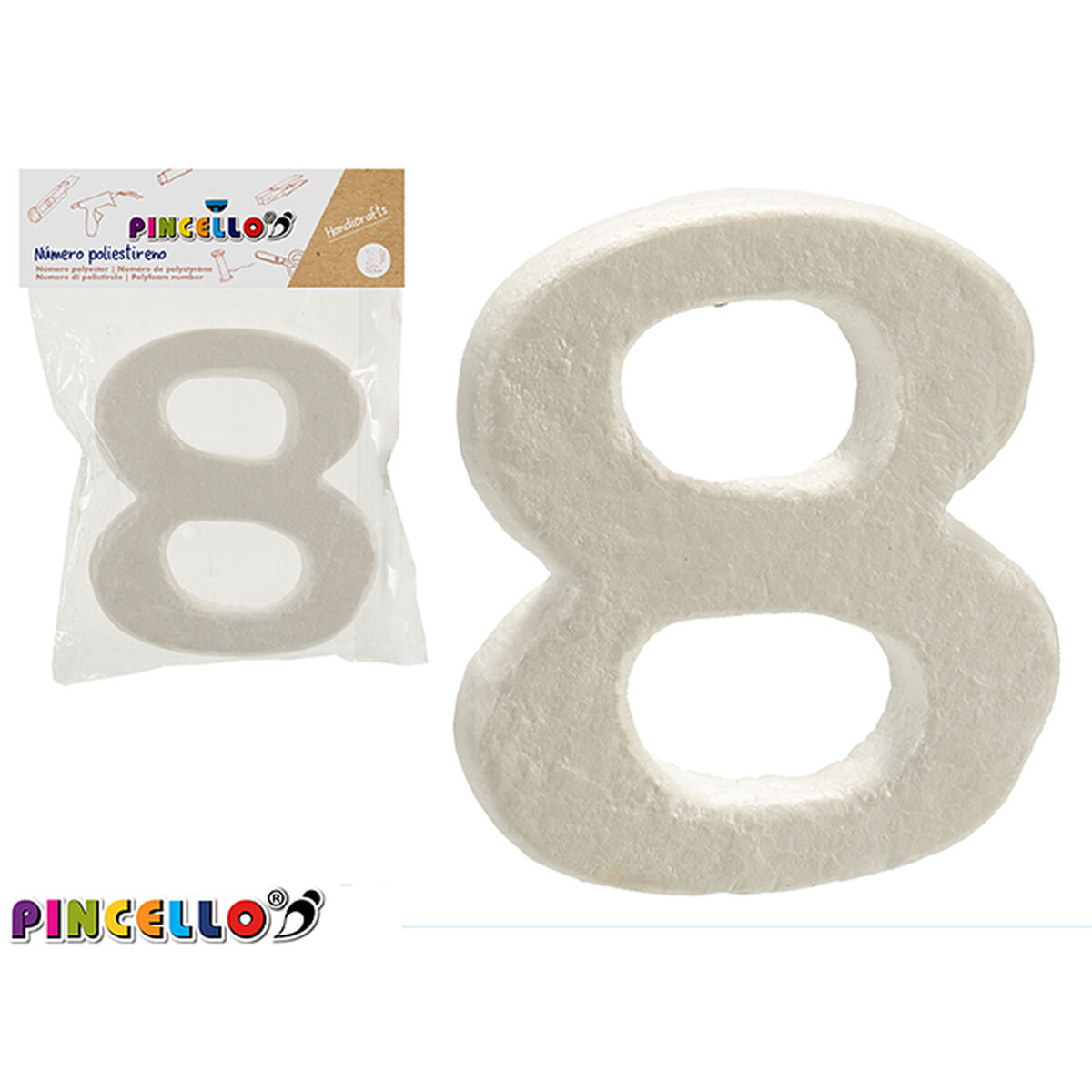 Siffror Pincello AR1607070 Siffror 8 polystyren (12 antal) - 3