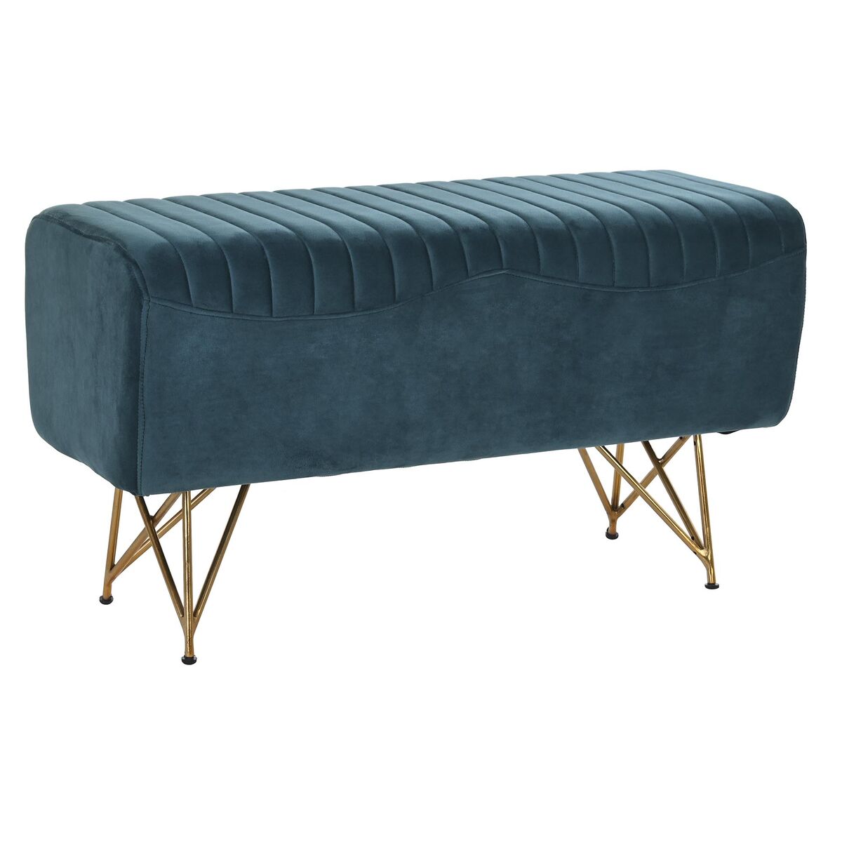 Sittpall DKD Home Decor   90 x 31 x 47 cm Metall Turkos