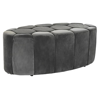Sittpall DKD Home Decor Grå Trä MDF 125 x 53 x 46,5 cm