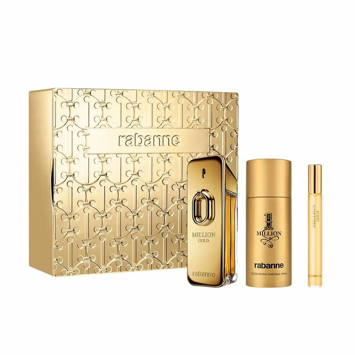 Parfymset Herrar Paco Rabanne Million Gold EDP 3 Delar