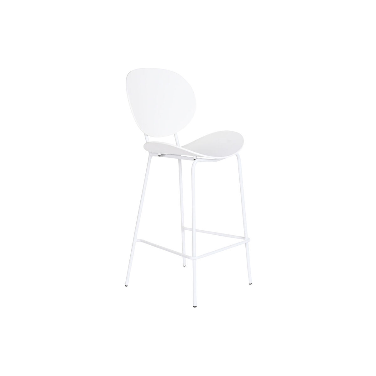 Sittpall DKD Home Decor Svart Metall Vit polypropen (52,5 x 49 x 104 cm)