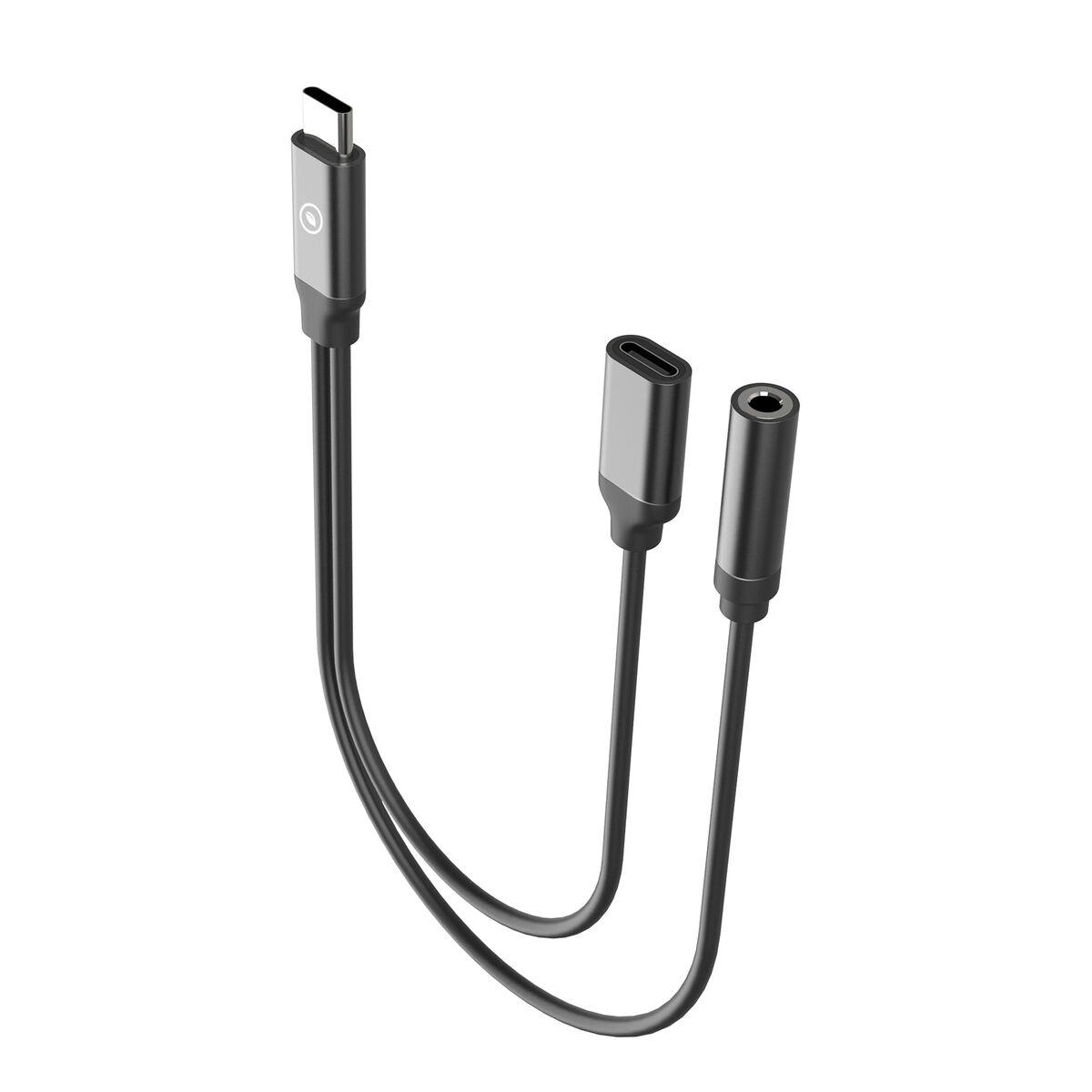 Audio Jack Adapter Muvit for Change Svart