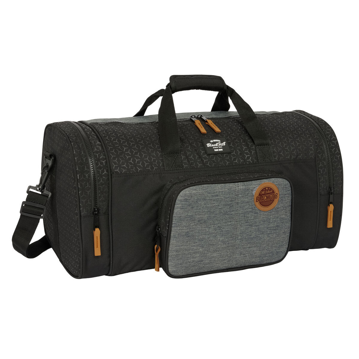 Sportväska BlackFit8 Old school Svart Grå 55 x 26 x 27 cm
