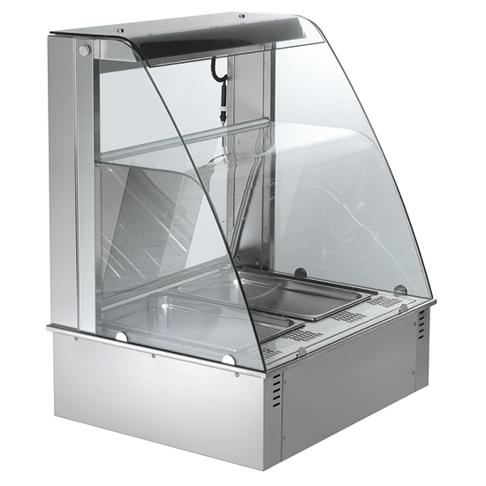 Drop-in befuktad ventilation varma display, 2x GN 1/1