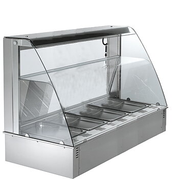 Drop-in befuktad ventilation varma display, 4x GN 1/1