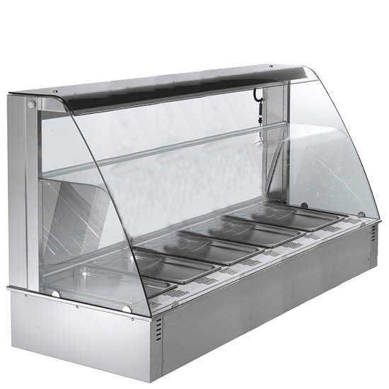 Drop-in befuktad ventilation varma display, 5x GN 1/1