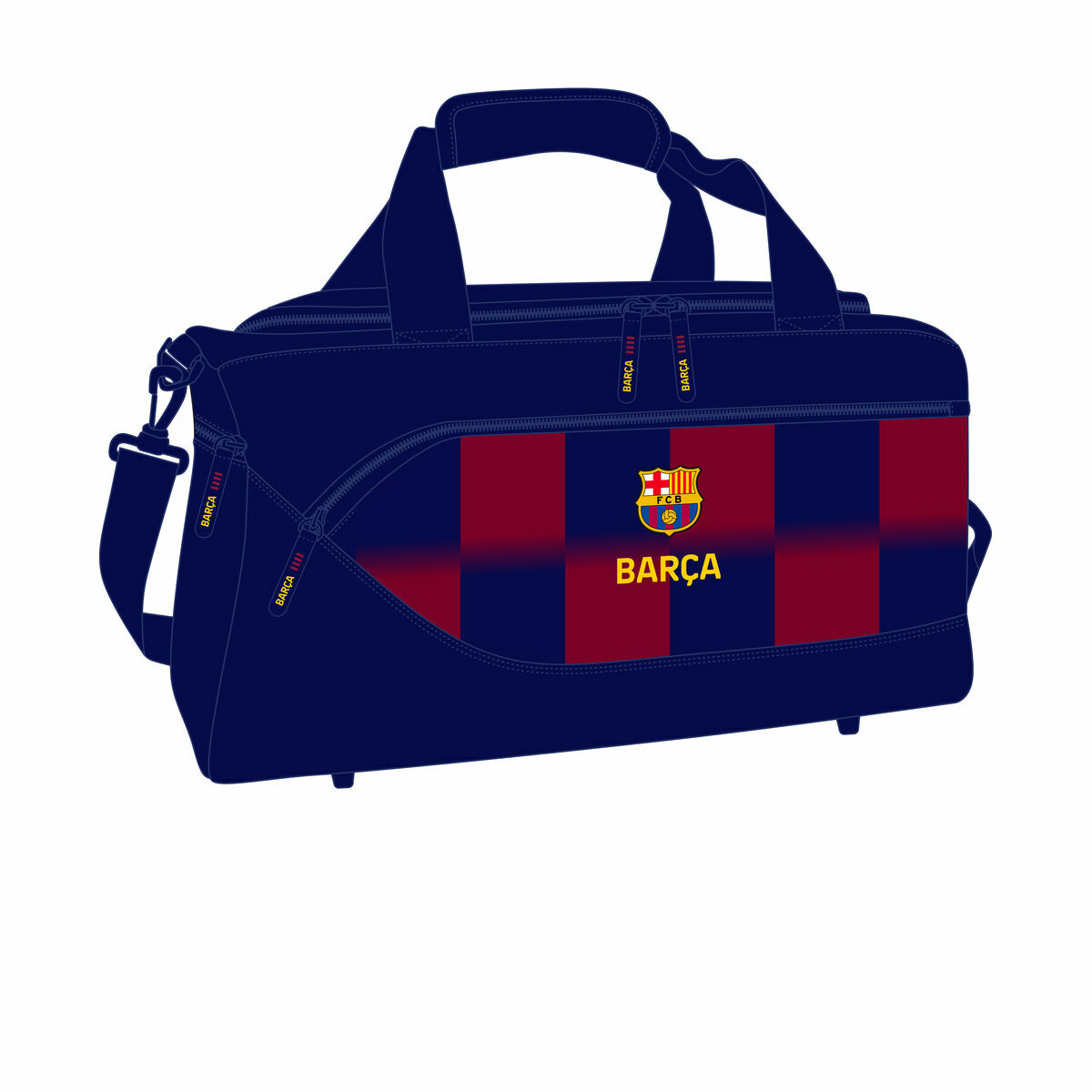 Sportväska F.C. Barcelona Blå Rödbrun 50 x 25 x 25 cm