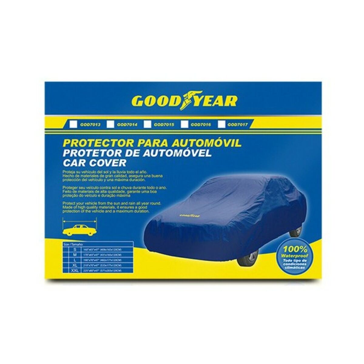 Bilöverdrag Goodyear GOD7013 Blå (Storlek S) - 2