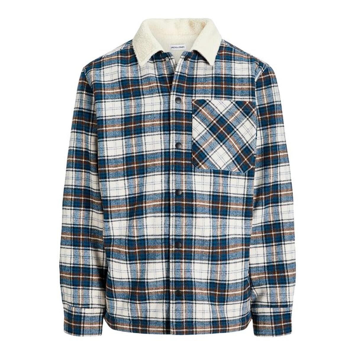 Skjorta med lång ärm Herr Jack & Jones Jjzac Teddy Overshirt Ls Mörkblå