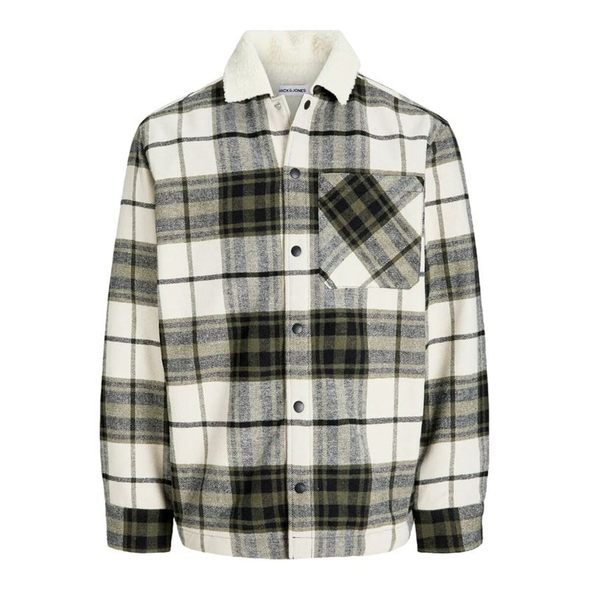Skjorta med lång ärm Herr Jack & Jones Jjzac Teddy Overshirt Ls Oliv