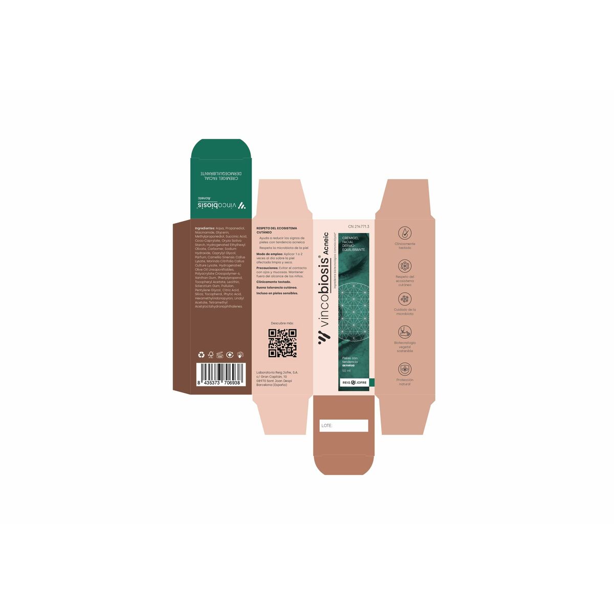 Ansiktskräm Vincobiosis VINCOBIOSIS ACNEIC 50 ml - 2