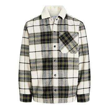 Skjorta med lång ärm Herr Jack & Jones Jjzac Teddy Overshirt Ls Oliv