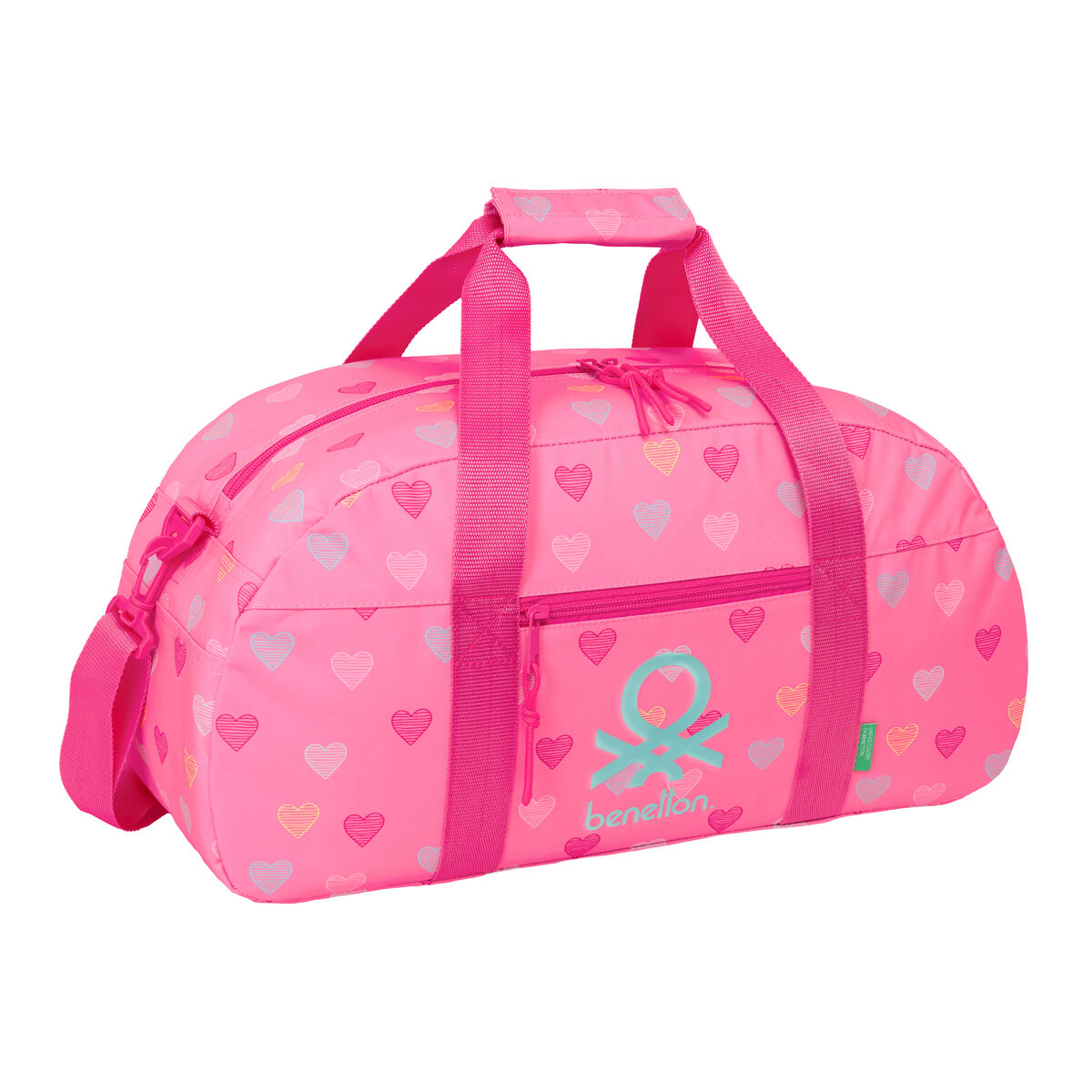 Sportväska Benetton Heart Rosa 50 x 26 x 20 cm