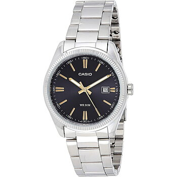 Herrklocka Casio DATE Svart Silvrig (Ø 39 mm)
