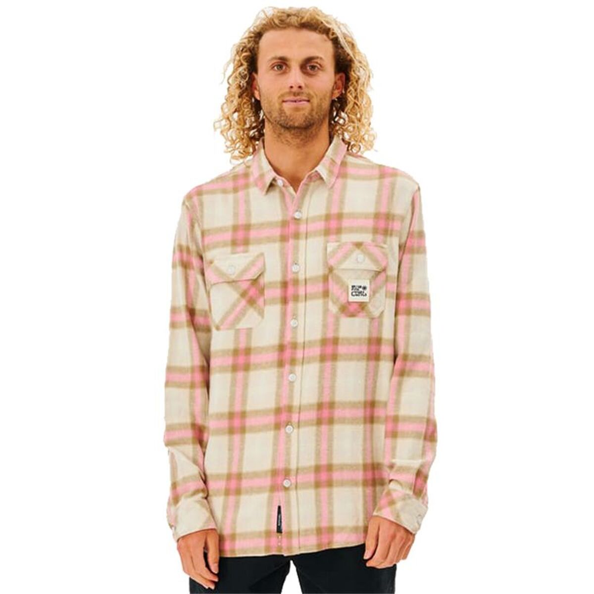 Skjorta med lång ärm Herr Rip Curl Salt Water Culture Beige (S)