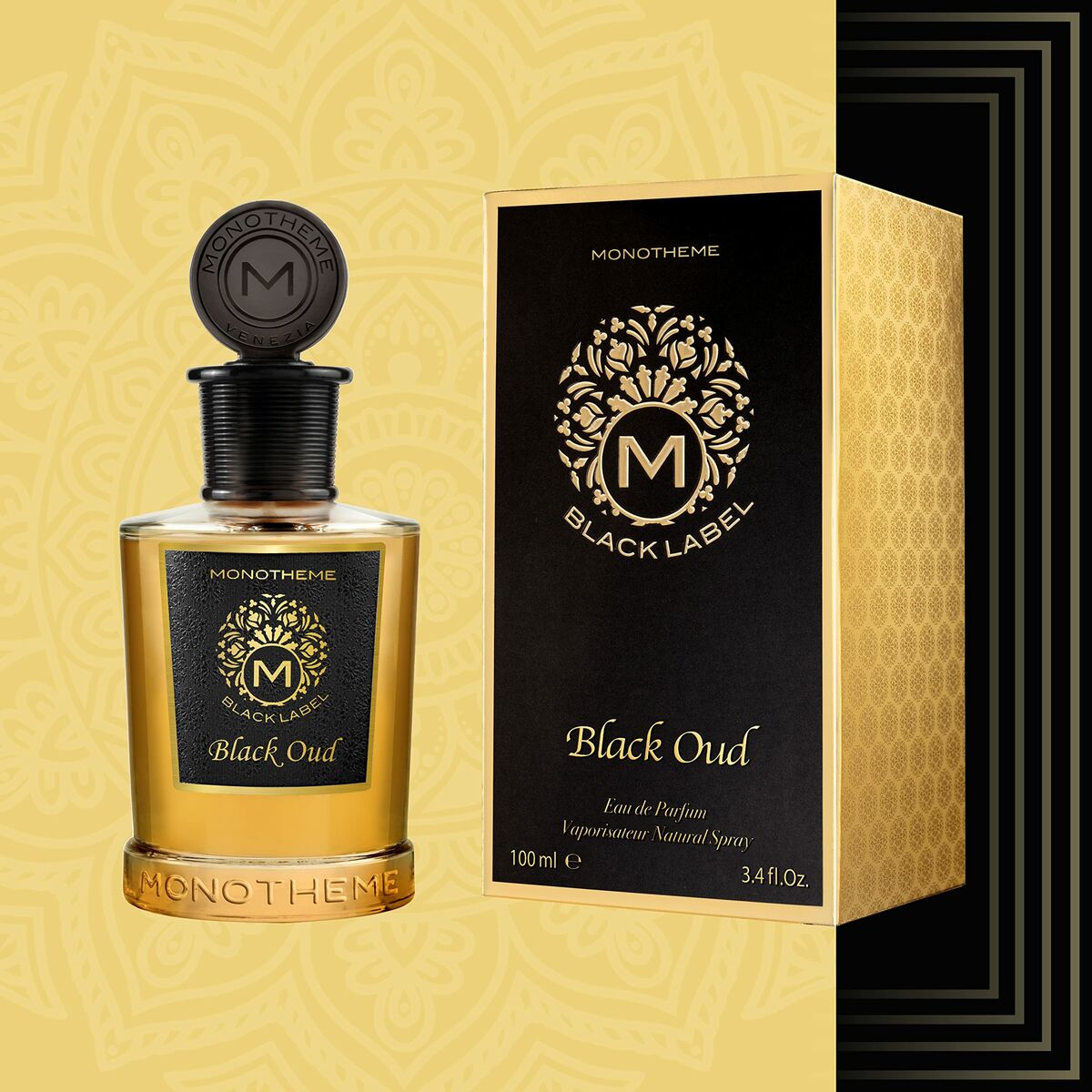 Parfym Unisex Monotheme Venezia BLACK LABEL Black Oud EDP 100 ml - 3