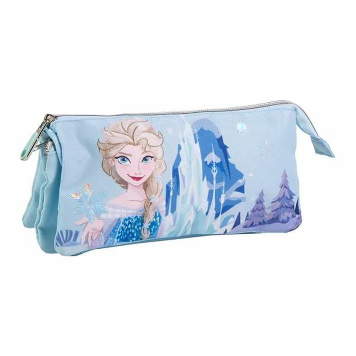 Tredubbel Carry-all Frozen Ljusblå Light Blue 2,2 x 1,1 x 22,5 cm