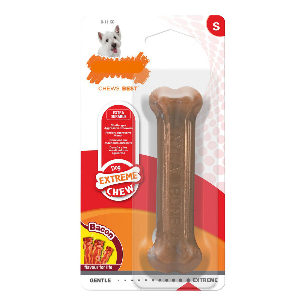 Tuggleksak för hundar Nylabone Dura Chew Bacon 20